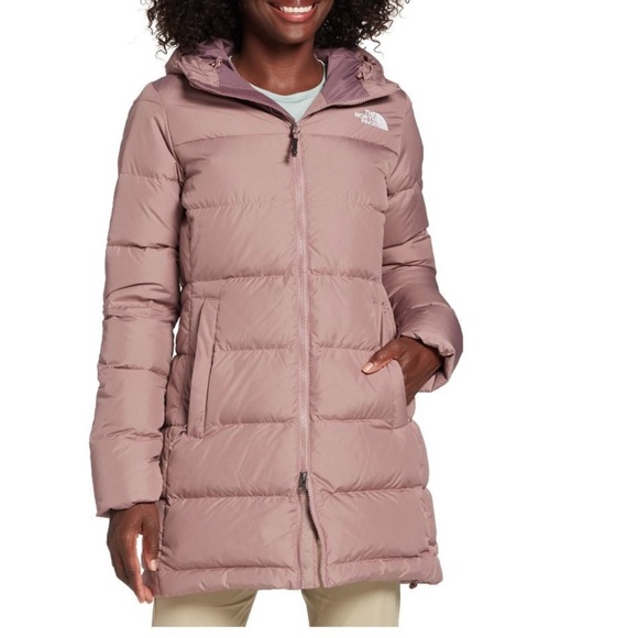 The North Face Gotham 550 Fill Power Down Hooded Parka Size Large Mauve - Picture 1 of 11